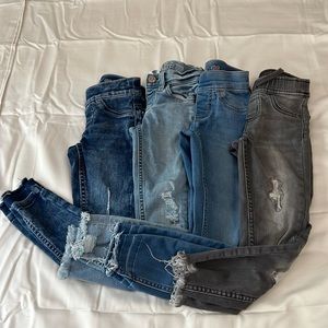 Lot of 4 size 6slim Justice jeans
